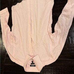 Express Light Pink and White Checkered Shirt